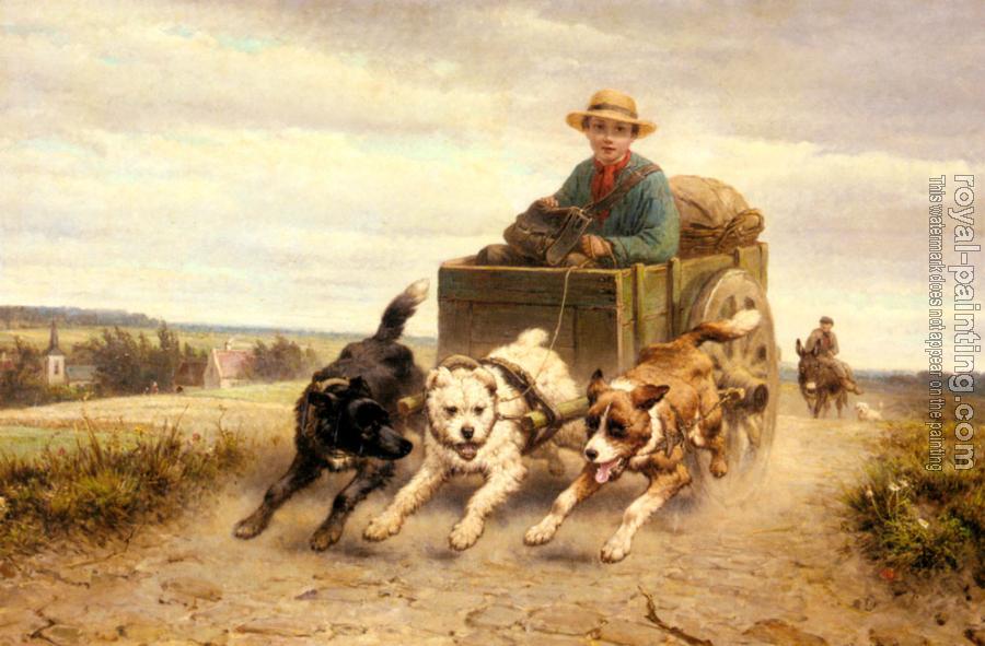 Henriette Ronner : The Dog Cart